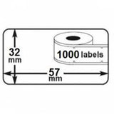 DYMO Labelwriter Multi Purpose Labels 57 x 32mm 1000/Roll